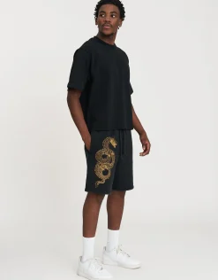 Eternal Baggy Track Shorts in Washed Black