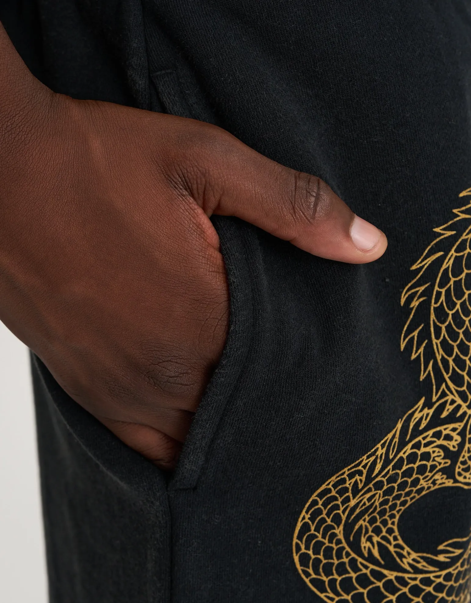 Eternal Baggy Track Shorts in Washed Black