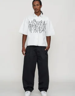 Eternal Cropped Short Sleeve Shirt in Blanc