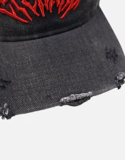 Eternal Distressed Cap in Washed Black