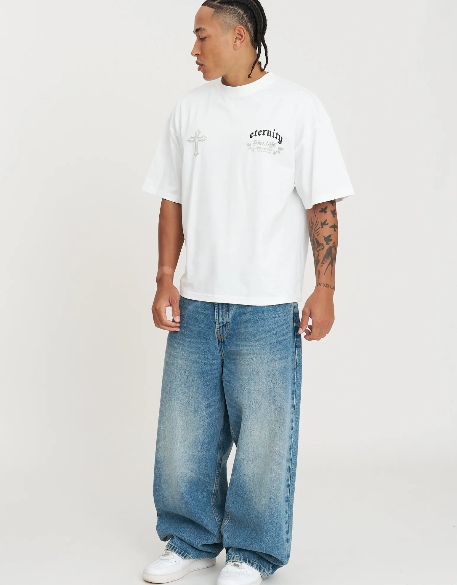 Eternity Box Fit T Shirt in Black