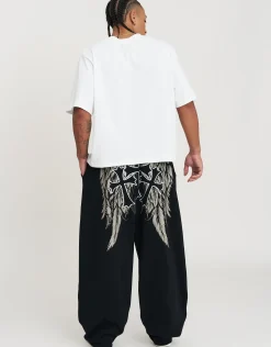 Eternity Wide Leg Track Pants in Black