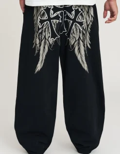 Eternity Wide Leg Track Pants in Black