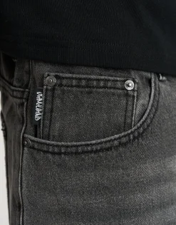 Eternity Wings Baggy Fit Jorts in Washed Black