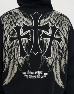 Eternity Zip Up Hoodie in Black