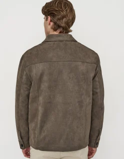 Faux Suede Smart Jacket in Black