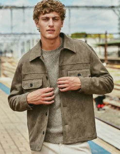 Faux Suede Smart Jacket in Black