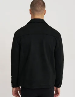 Faux Suede Smart Jacket in Black