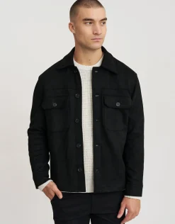 Faux Suede Smart Jacket in Black