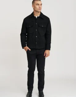 Faux Suede Smart Jacket in Black