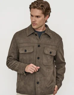 Faux Suede Smart Jacket in Black