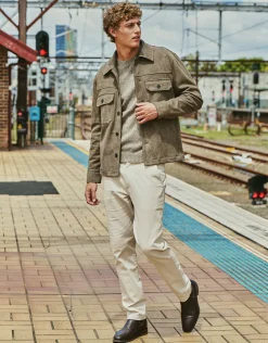 Faux Suede Smart Jacket in Tobacco