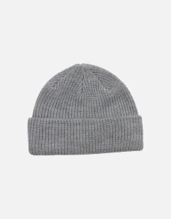 Fisherman Ribbed Beanie in Black