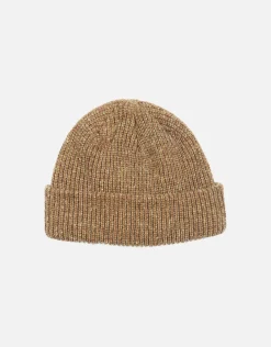 Fisherman Ribbed Beanie in Black