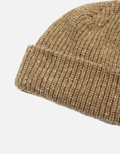 Fisherman Ribbed Beanie in Black