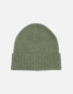 Fluffy Knit Beanie in Navy
