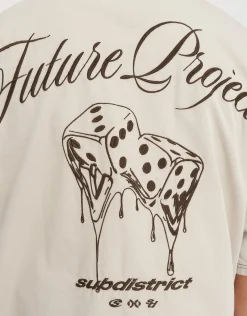 Future Project Cropped Short Sleeve Shirt in Desert Stone