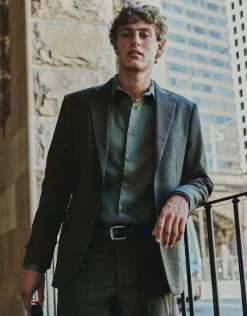 Glenroy Check Suit Jacket in Forest