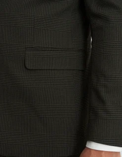Glenroy Check Suit Jacket in Forest