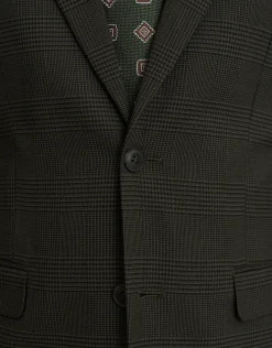 Glenroy Check Suit Jacket in Forest