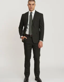 Glenroy Check Suit Trousers in Forest