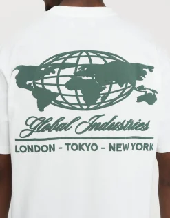 Global Industries Relaxed Fit T Shirt in Blanc