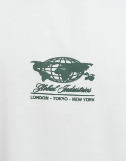 Global Industries Relaxed Fit T Shirt in Blanc