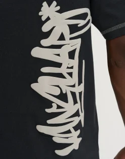 Graffiti Vanguard Raglan Box Fit T Shirt in Black