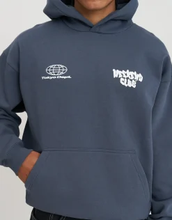 Graffiti Weekend Club Hoodie in Shadow Blue
