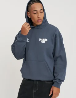 Graffiti Weekend Club Hoodie in Shadow Blue