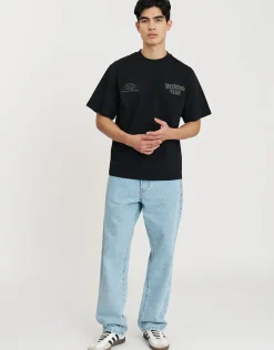 Graffiti Weekend Club Relaxed Fit T Shirt in Snow Marl