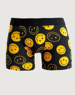 Happy Print Boxers in Black