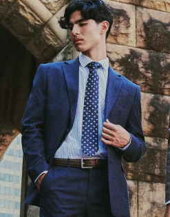 Hawthorne Check Slim Fit Suit Jacket in Navy Check