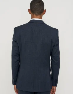 Hawthorne Check Slim Fit Suit Jacket in Navy Check