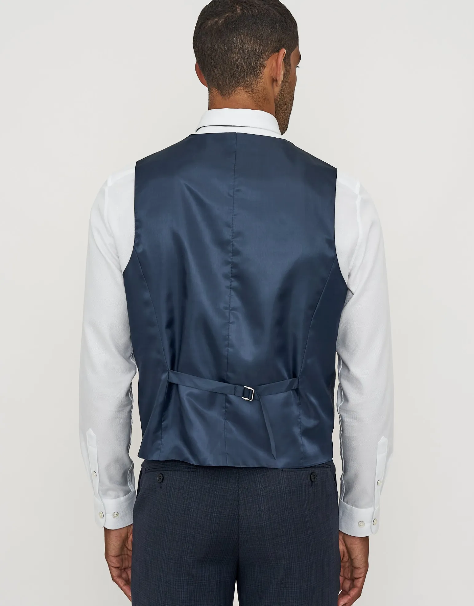 Hawthorne Slim Fit Waistcoat in Navy Check