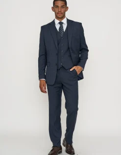 Hawthorne Slim Fit Waistcoat in Navy Check
