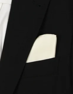 HB IVORY POCKET SQUARE in Ivory