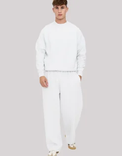 Heavyweight Raglan Crew Neck Sweat in Snow Marle