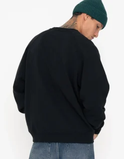 Heavyweight Raglan Crew Neck Sweat in Snow Marle