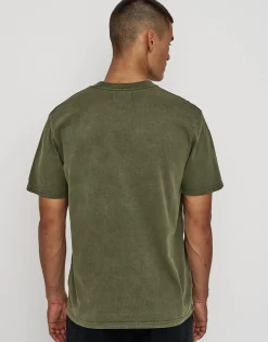 Heavyweight Regular Fit T Shirt in Olive Green