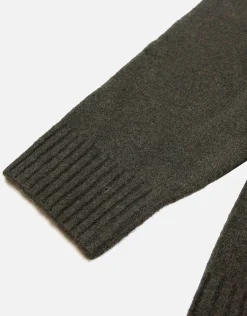Heavyweight Waffle Crew Knit Jumper in Charcoal