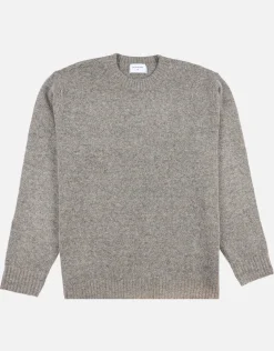Heavyweight Waffle Crew Knit Jumper in Charcoal