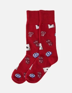 High Roller Dress Socks in Red