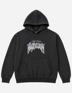 Highway SX Oversized Hoodie in Black