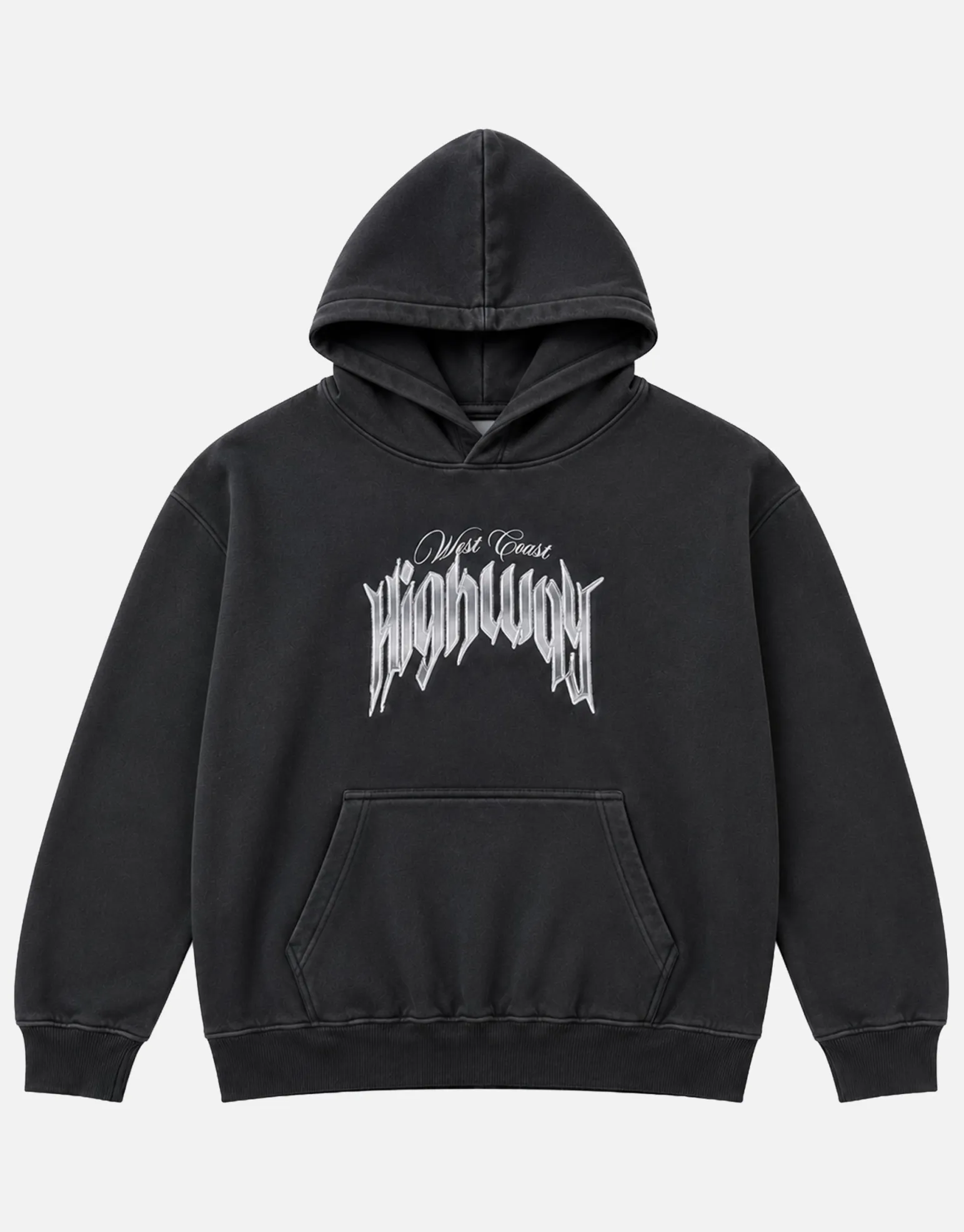 Highway SX Oversized Hoodie in Black