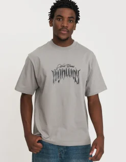 Highway SX Relaxed Fit T Shirt in Alloy Grey