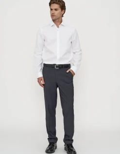 Honeycomb Long Sleeve Dress Shirt in Light Blue