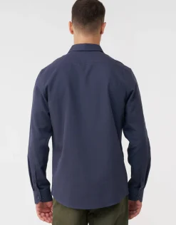 Honeycomb Texture Long Sleeve Dress Shirt in Slate