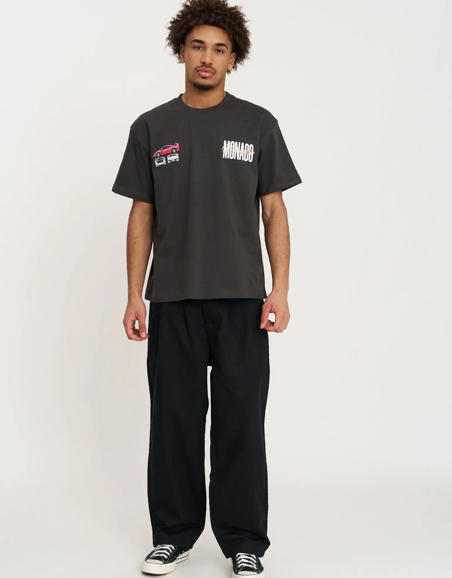 Hyper Car Relaxed Fit T Shirt in Pewter Grey