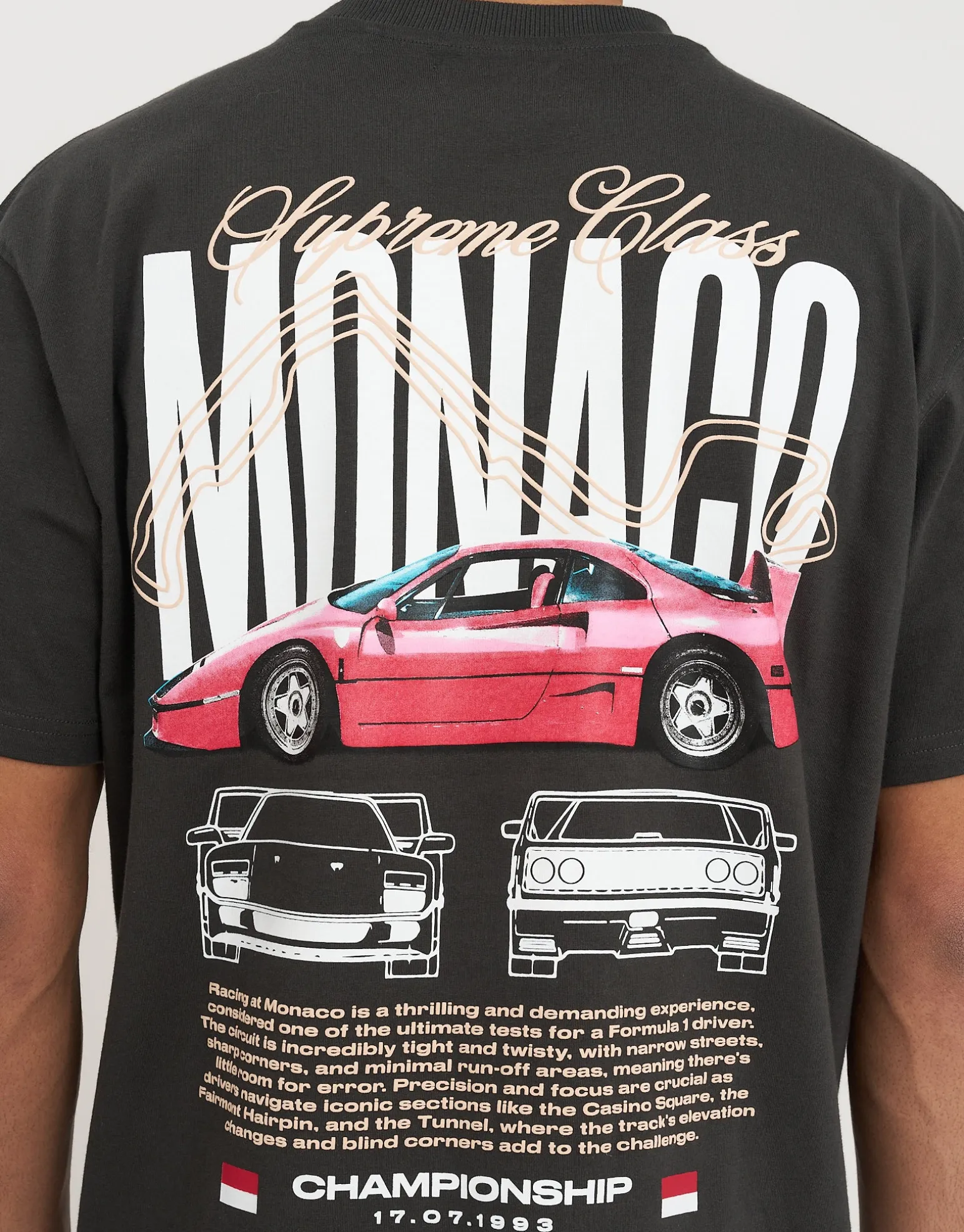 Hyper Car Relaxed Fit T Shirt in Pewter Grey